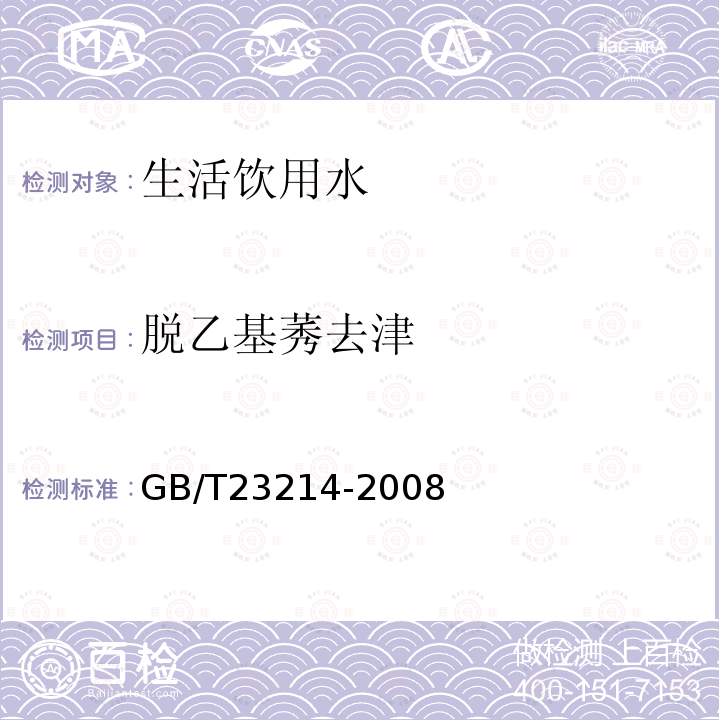 脫乙基莠去津 飲用水中450種農(nóng)藥及相關(guān)化學(xué)品殘留量的測定 液相色譜-串聯(lián)質(zhì)譜法
