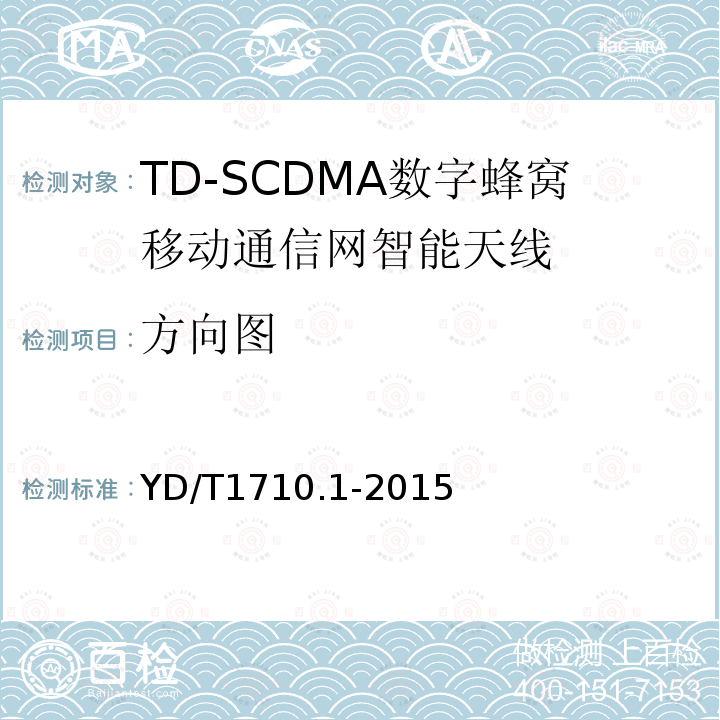 方向图 TD-SCDMA 数字蜂窝移动通信网智能天线 第1部分：天线