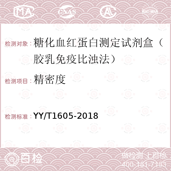 精密度 糖化血红蛋白测定试剂盒（胶乳免疫比浊法）