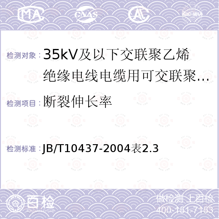 断裂伸长率 电线电缆用可交联聚乙烯绝缘料