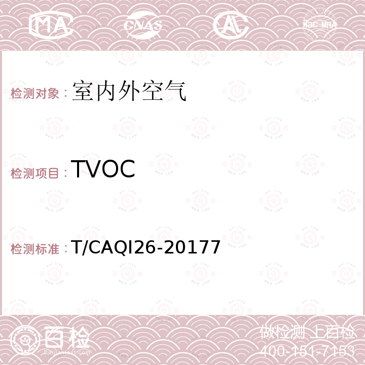 TVOC 中小學(xué)教室空氣質(zhì)量測(cè)試方法