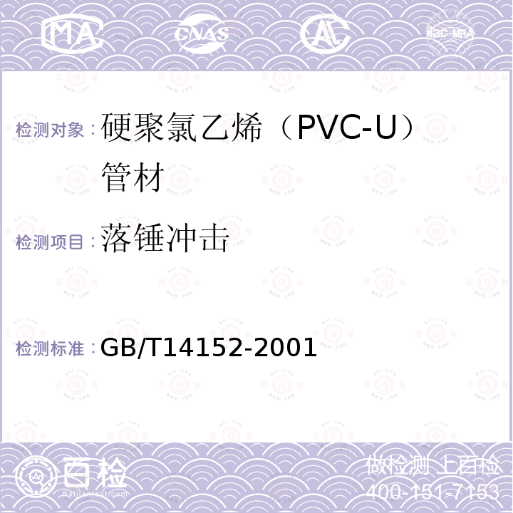 落锤冲击 热塑性塑料管材耐冲击性能试验方法 时针旋转法