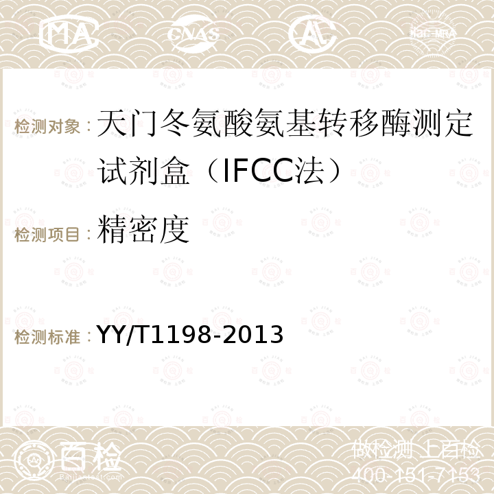 精密度 天门冬氨酸氨基转移酶测定试剂盒（IFCC法）