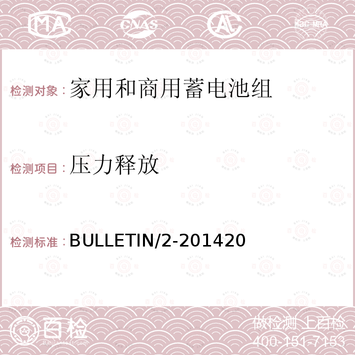 压力释放 BULLETIN/2-201420 BULLETIN/2-2014 20