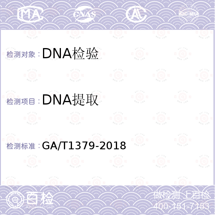 DNA提取 GA/T 1379-2018 法庭科学 DNA磁珠纯化试剂质量基本要求