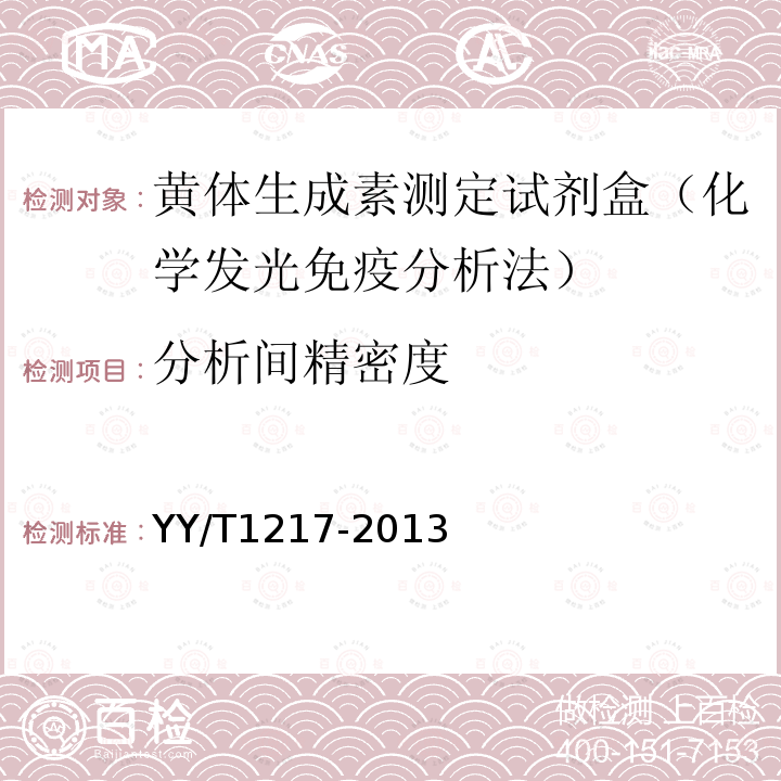 分析間精密度 促黃體生成素定量標記免疫分析試劑盒