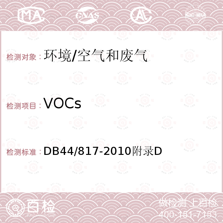 VOCs 制鞋行业挥发性有机化合物排放标准