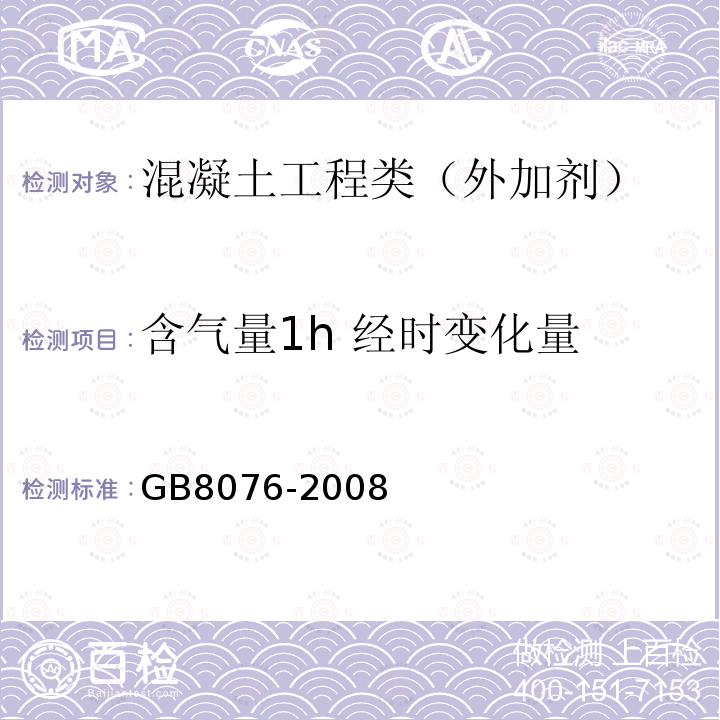 含气量1h 经时变化量 混凝土外加剂 6.5.4 含气量和含气量1h经时变化量的测定