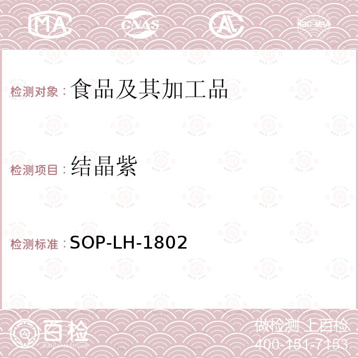 结晶紫 动物源性食品中多种药物残留的筛查方法—液相色谱-高分辨质谱法