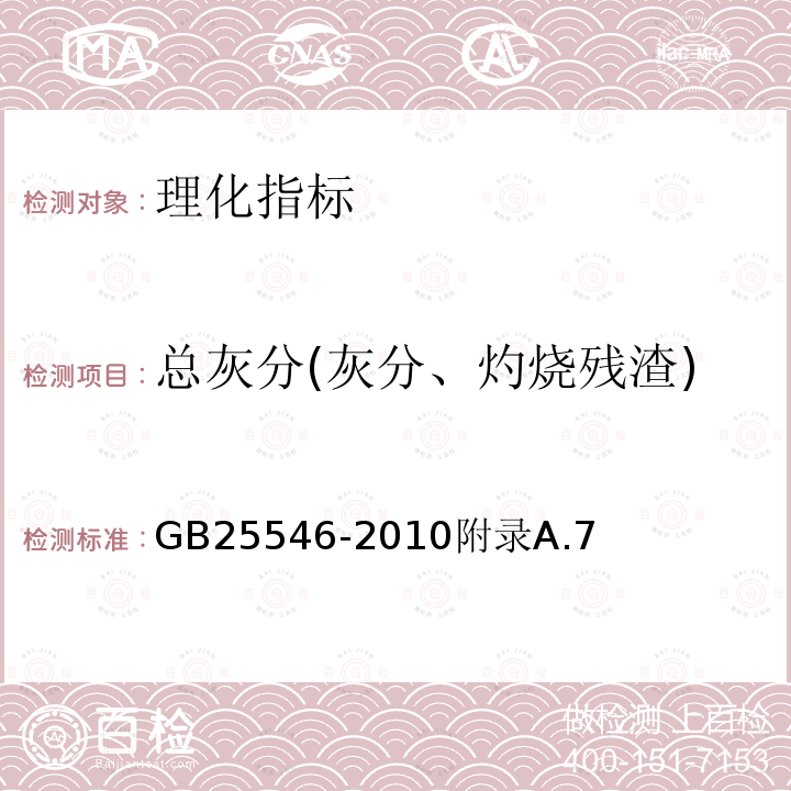 总灰分(灰分、灼烧残渣) 食品安全国家标准 食品添加剂 富马酸