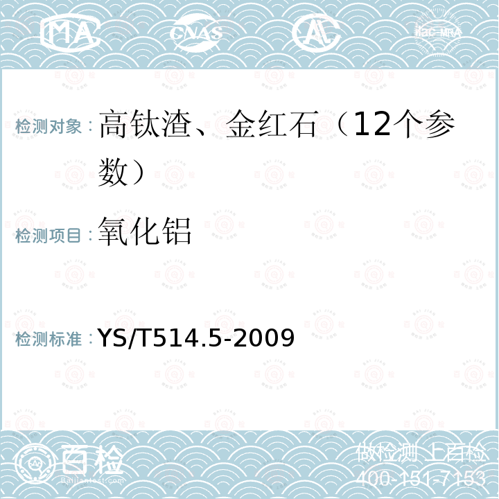 氧化铝 高钛渣、金红石化学分析方法