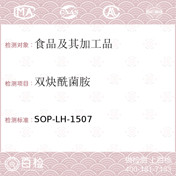 双炔酰菌胺 食品中多种农药残留的筛查测定方法—气相（液相）色谱/四级杆-飞行时间质谱法