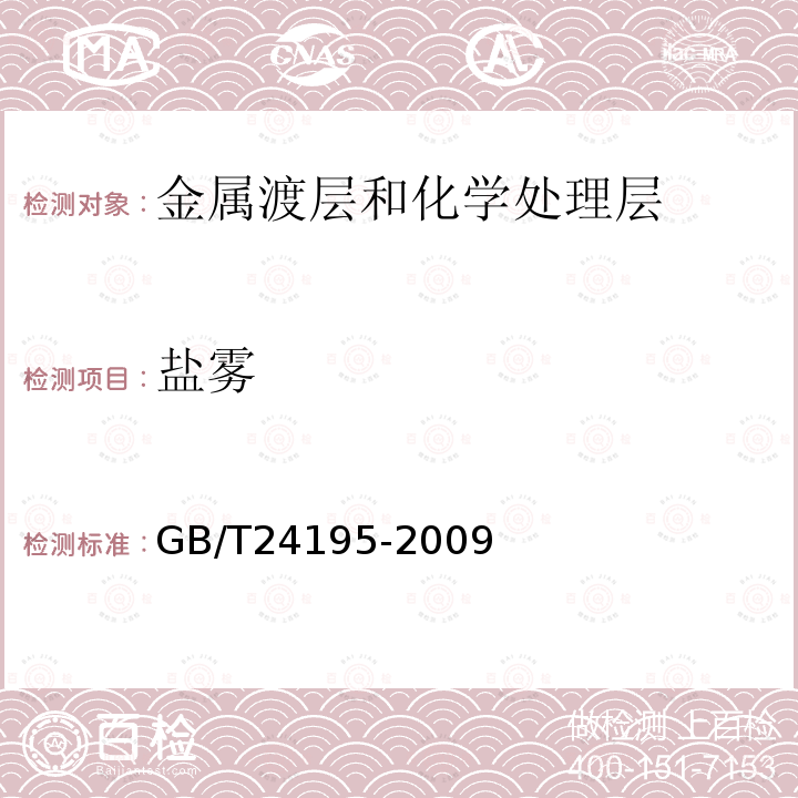 盐雾 金属和合金的腐蚀 酸性盐雾、“干燥”和“湿润”条件下的循环加速腐蚀试验