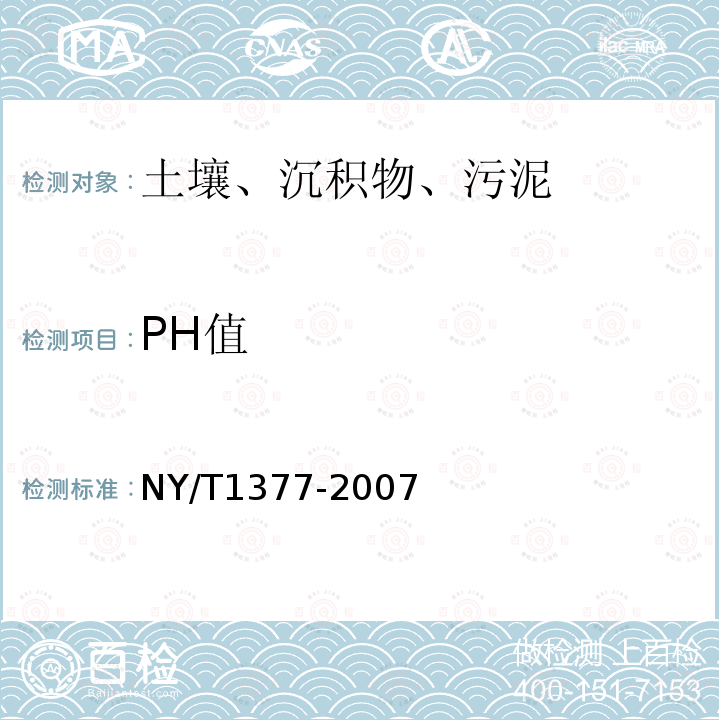 PH值 土壤 pH的測(cè)定