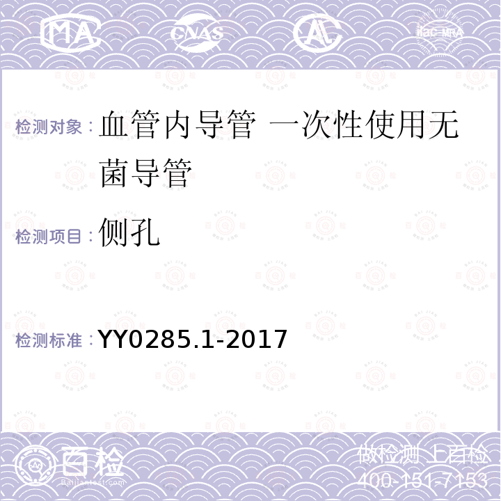 侧孔 血管内导管 一次性使用无菌导管 第1部分：通用要求