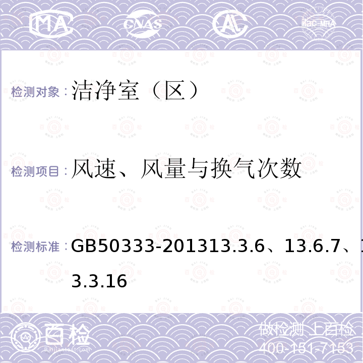 风速、风量与换气次数 医院洁净手术部建筑技术规范