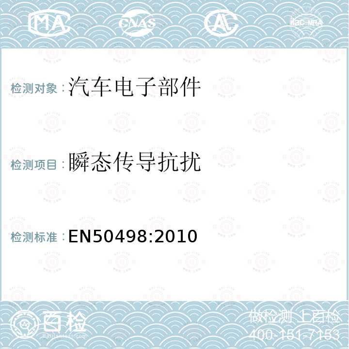 瞬态传导抗扰 电磁兼容性（EMC） - 汽车后装市场电子设备产品系列标准