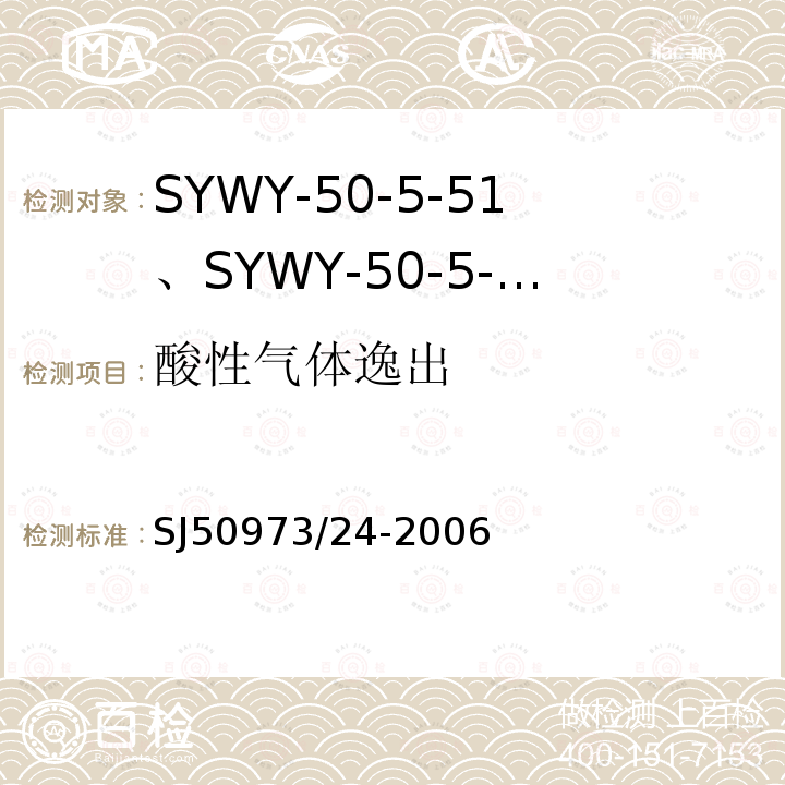 酸性气体逸出 SYWY-50-5-51、SYWY-50-5-52、SYWYZ-50-5-51、SYWYZ-50-5-52、SYWRZ-50-5-51、SYWRZ-50-5-52型物理发泡聚乙烯绝缘柔软同轴电缆详细规范