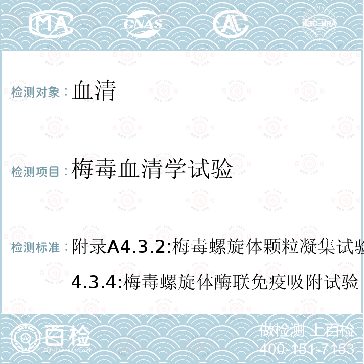 梅毒血清学试验 中华人民共和国卫生行业标准 WS 273-2018 梅毒诊断 ）