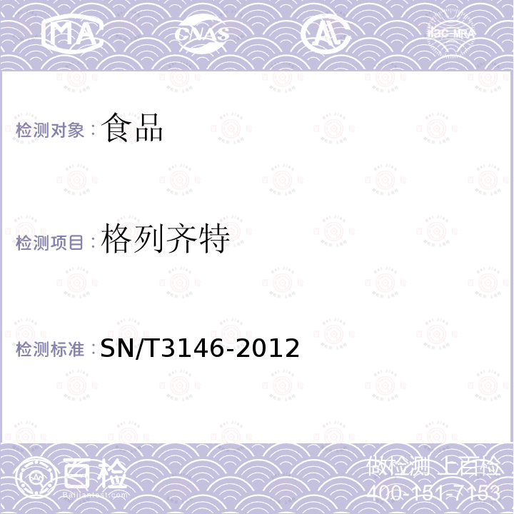 格列齐特 出口食品中苯乙双胍、格列苯脲、格列齐特、格列吡嗪、格列美脲检测方法 液相色谱-质谱/质谱法