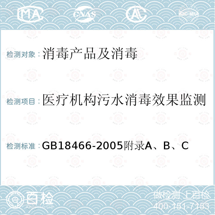 医疗机构污水消毒效果监测 医疗机构水污染物排放标准