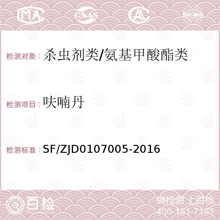 呋喃丹 血液、尿液中238种毒（药）物的检测 液相色谱-串联质谱法