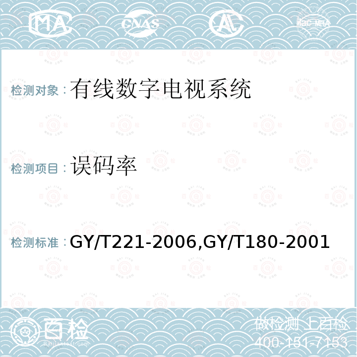 误码率 有线数字电视系统技术要求和测量方法,
HFC网络上行传输物理通道技术规范