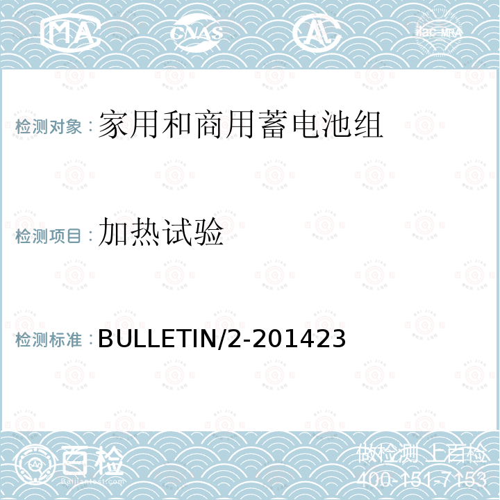 加热试验 BULLETIN/2-2014 23