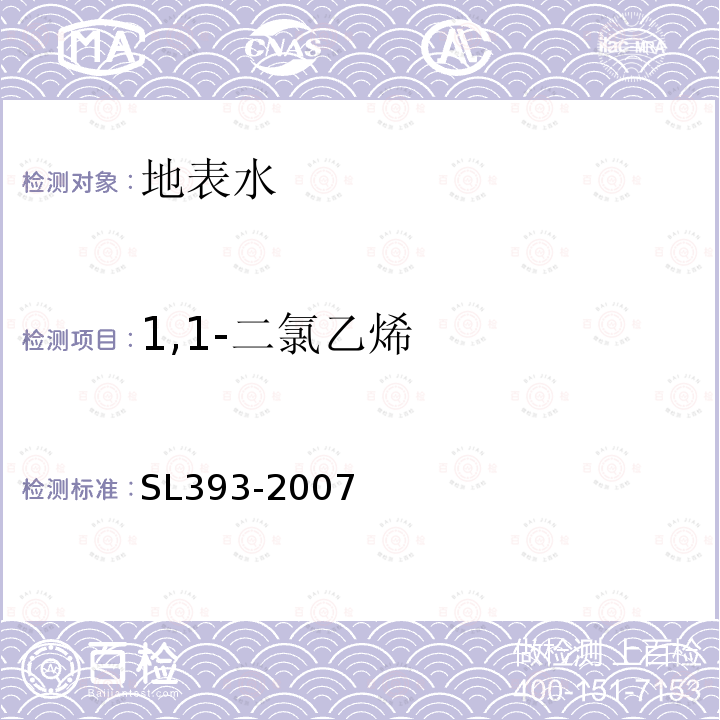 1,1-二氯乙烯 吹扫捕集气相色谱/质谱分析法(GC/MS)测定水中挥发性有机污染物