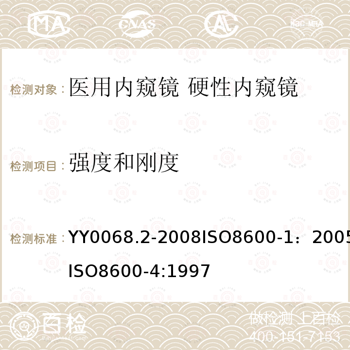 强度和刚度 医用内窥镜 硬性内窥镜 第2部分：机械性能及测试方法