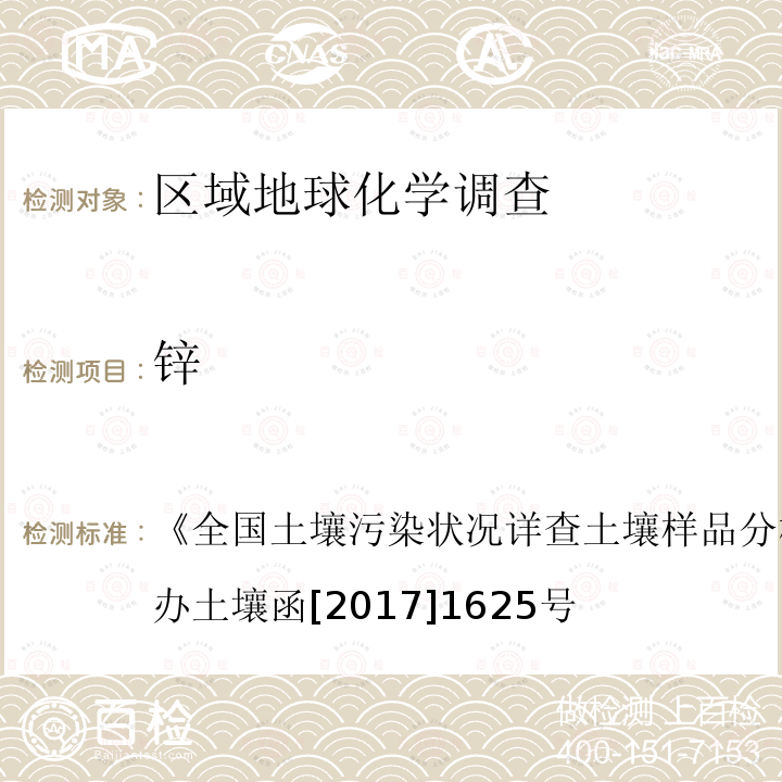 鋅 土壤樣品無機項目分析測試方法 7-2 電感耦合等離子體質譜法（電熱板消解）