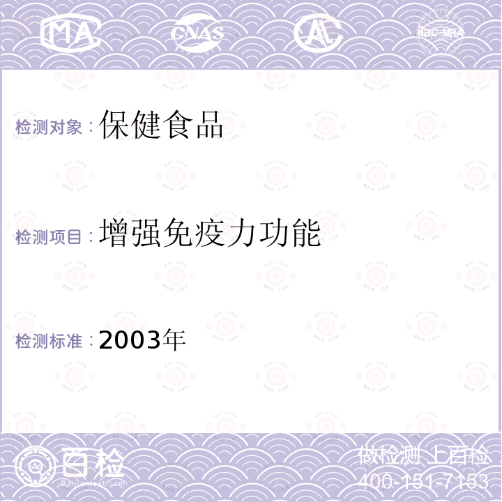 增强免疫力功能 保健食品检验与评价技术规范 卫生部2003年版 P4