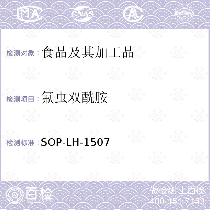 氟虫双酰胺 食品中多种农药残留的筛查测定方法—气相（液相）色谱/四级杆-飞行时间质谱法