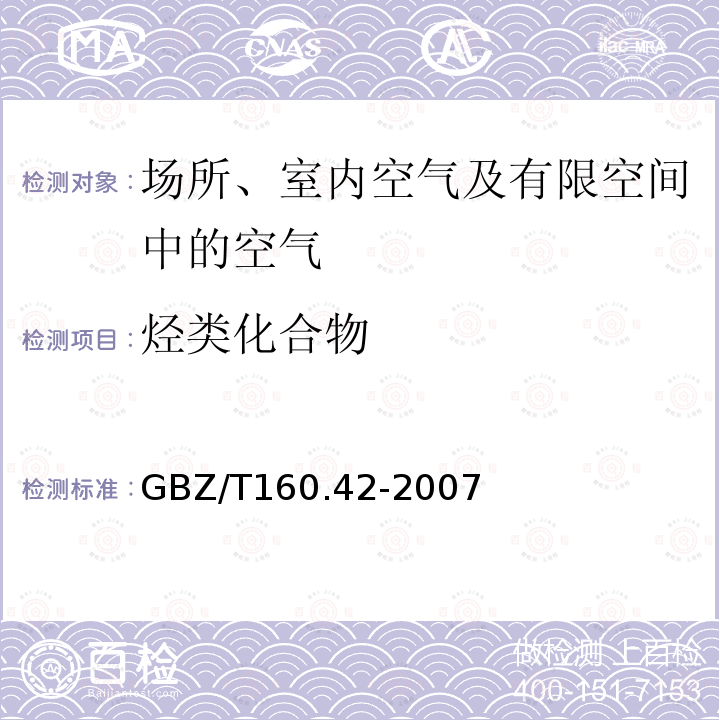 烃类化合物 工作场所空气有毒物质测定 芳香烃类化合