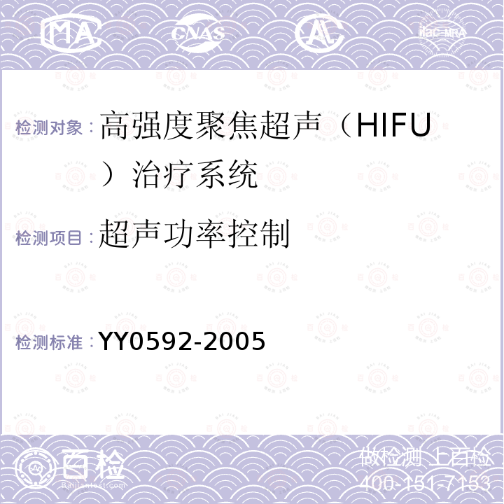 超声功率控制 高强度聚焦超声(HIFU)治疗系统