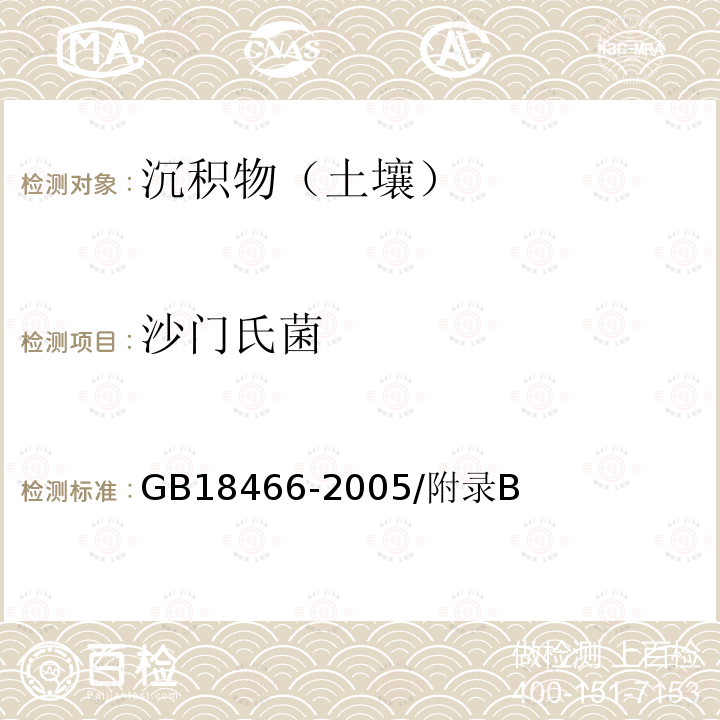 沙门氏菌 医疗机构水污染物排放标准 附录B 医疗机构污水和污泥中沙门氏菌的检验方法