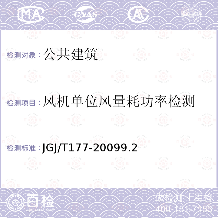 风机单位风量耗功率检测 公共建筑节能检测标准