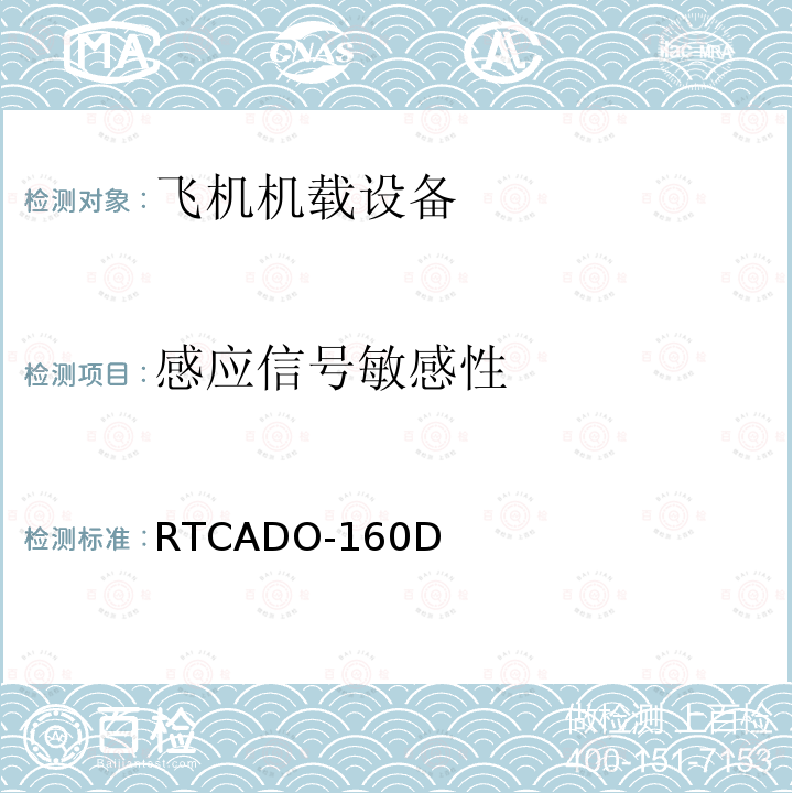 感应信号敏感性 RTCADO-160D 机载设备的环境条件与试验程序 第19章 
