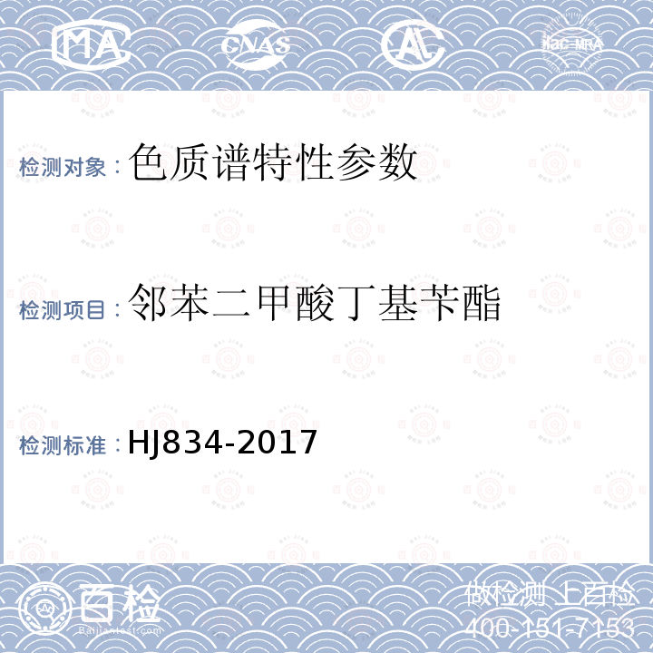 邻苯二甲酸丁基苄酯 土壤和沉积物 半挥发性有机物的测定 气相色谱-质谱法