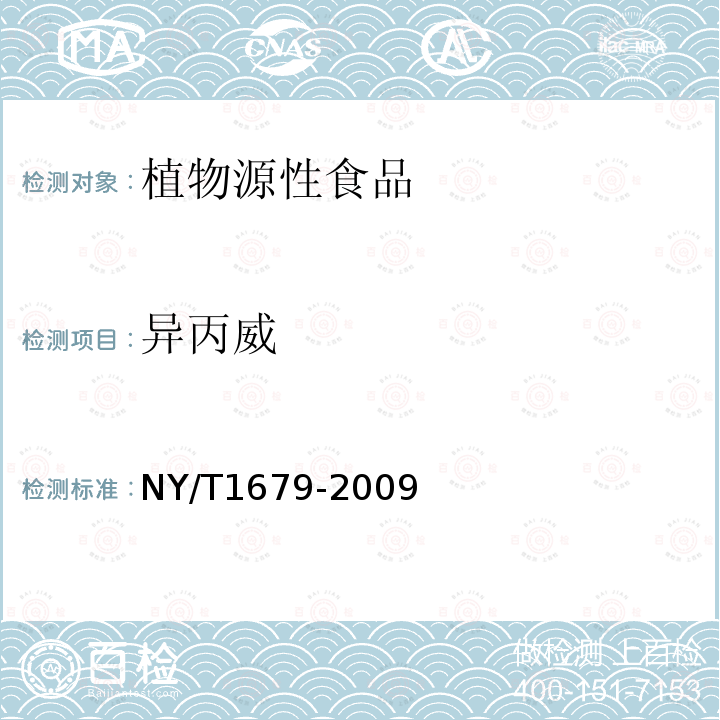 異丙威 植物源性食品中氨基甲酸酯類農藥殘留的測定液相色譜-串聯質譜法