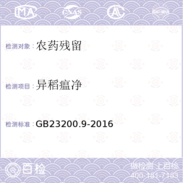 异稻瘟净 食品安全国家标准 粮谷中475中农药及相关化学品残留量测定 气相色谱-质谱法