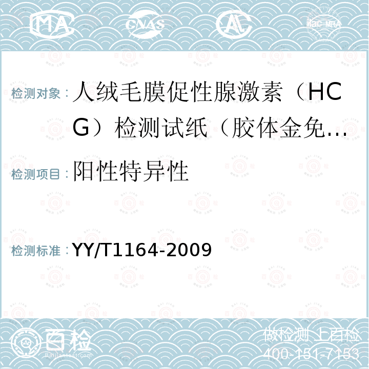 阳性特异性 人绒毛促性腺激素（HCG）检测试纸（胶体金免疫层析法）