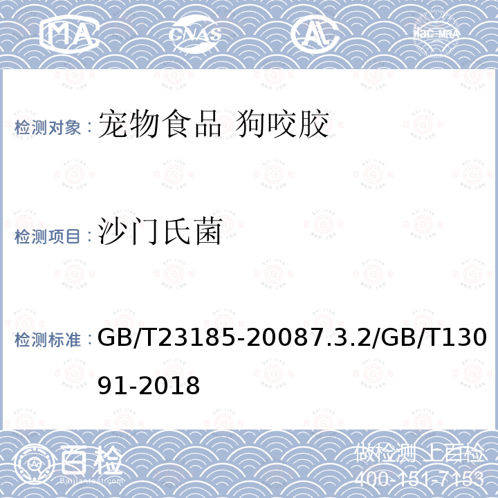 沙門氏菌 寵物食品 狗咬膠