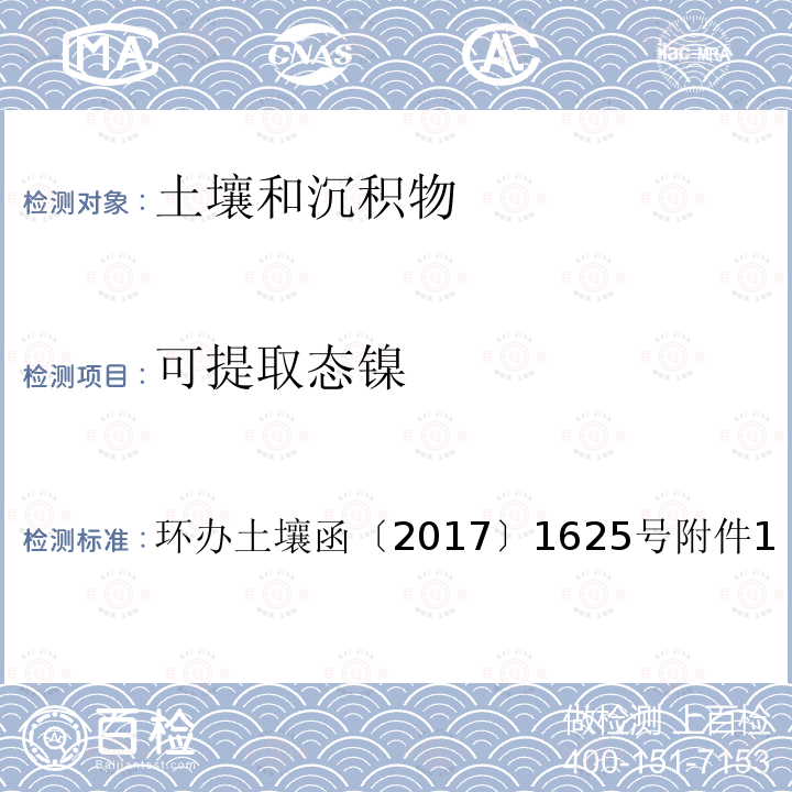 可提取态镍 全国土壤污染状况详查土壤样品分析测试方法技术规定第一部分 20