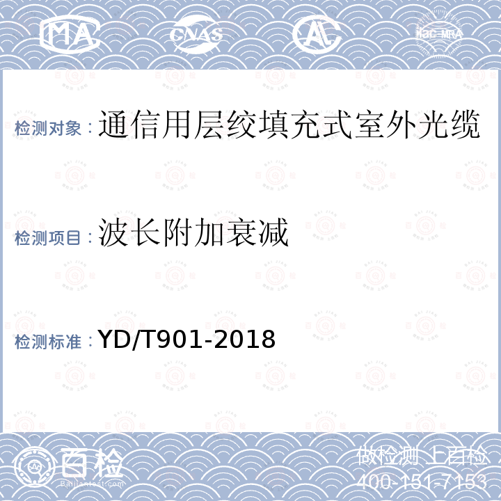 波长附加衰减 通信用层绞填充式室外光缆