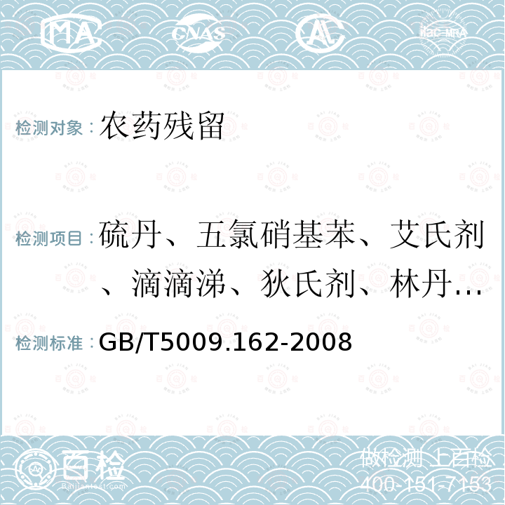 硫丹、五氯硝基苯、艾氏剂、滴滴涕、狄氏剂、林丹、六六六、氯丹、七氯、异狄氏剂 动物性食品中有机氯农药和拟除虫菊酯农药多组分残留量的测定