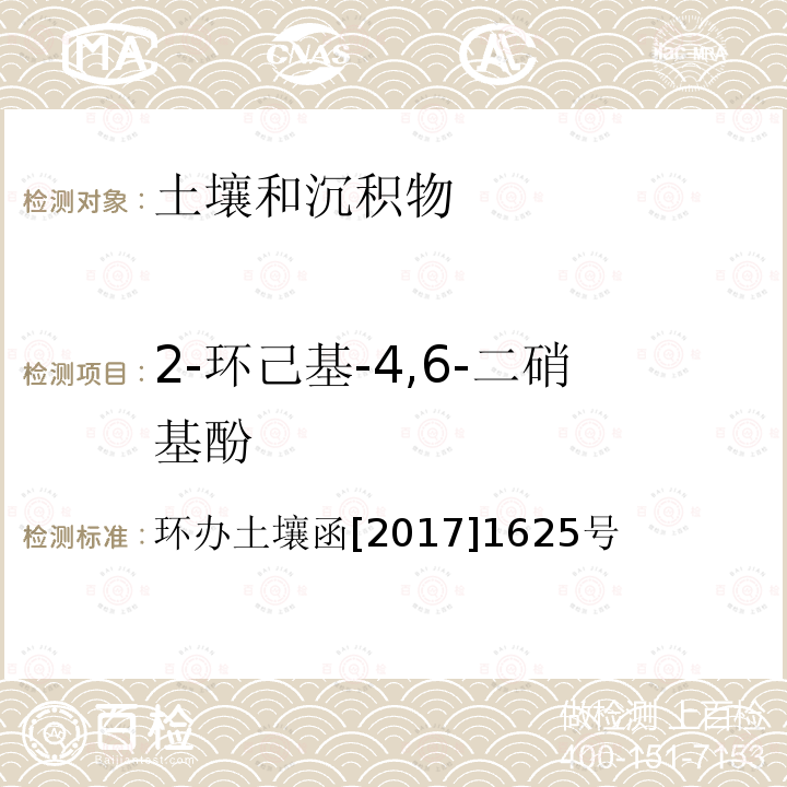 2-環己基-4,6-二硝基酚 全國土壤污染狀況詳查 土壤樣品分析測試方法技術規定 第二部分 5 酚類/5-1 氣相色譜法