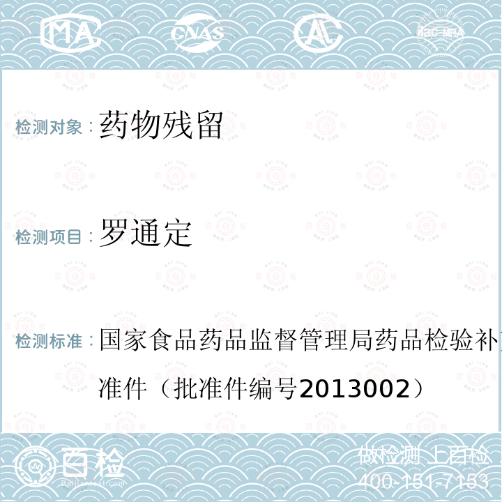 罗通定 改善睡眠类中成药和保健食品中非法添加罗通定、青藤碱、文拉法辛的补充检验方法