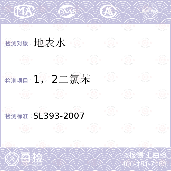 1，2二氯苯 吹扫捕集气相色谱/质谱分析法(GC/MS)测定水中挥发性有机污染物