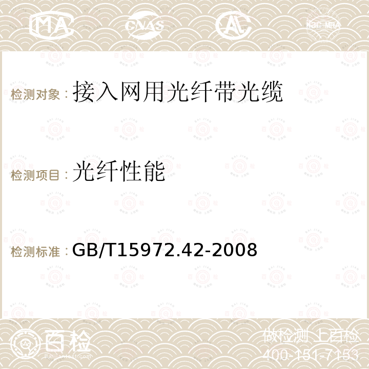 光纤性能 光纤试验方法规范 第42部分：传输特性和光学特性的测量方法和试验程序 波长色散